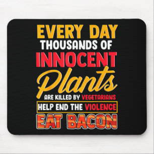 Alfombrilla De Ratón Salvar plantas comer beicon _ foodie carne beicon 