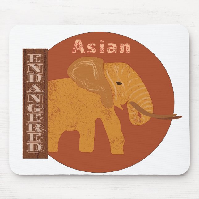Alfombrilla De Ratón Salvemos a los elefantes (Frente)