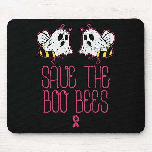 Alfombrilla De Ratón Salven A Las Abejas De Boo Hallowee Sobre El Cánce (Frente)