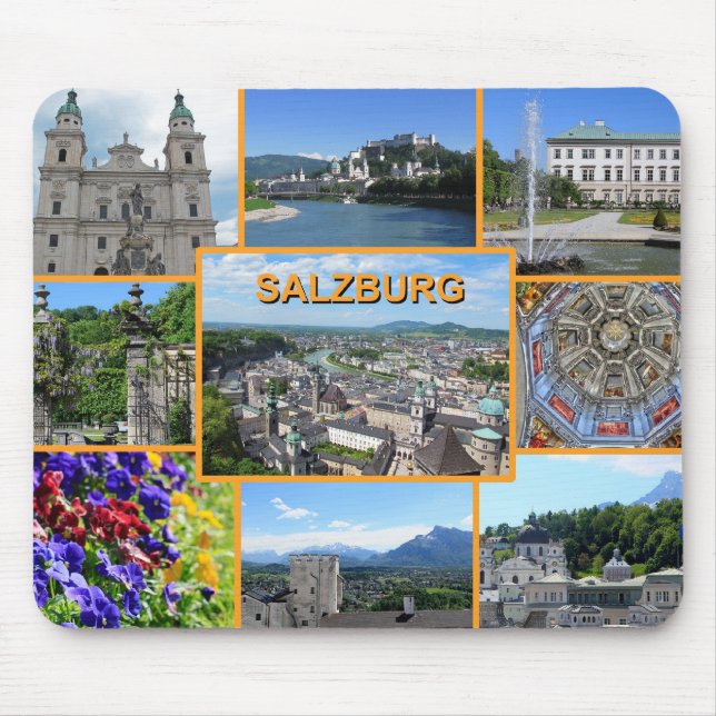 Alfombrilla De Ratón Salzburgo Austria Lugares turísticos de vacaciones (Frente)