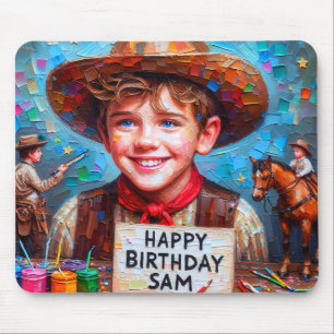 Alfombrilla De Ratón SAM ~ Zany Cowboy regalo de cumpleaños ~ ~