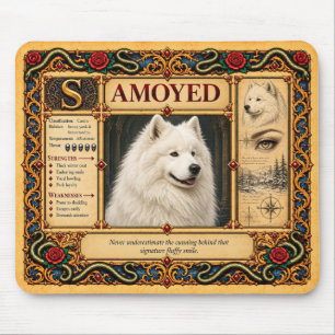 Alfombrilla De Ratón Samoyed, Arte de Bestiario Medieval