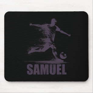Alfombrilla De Ratón Samuel Fútbol Chicos Personalizado Primer Nombre S