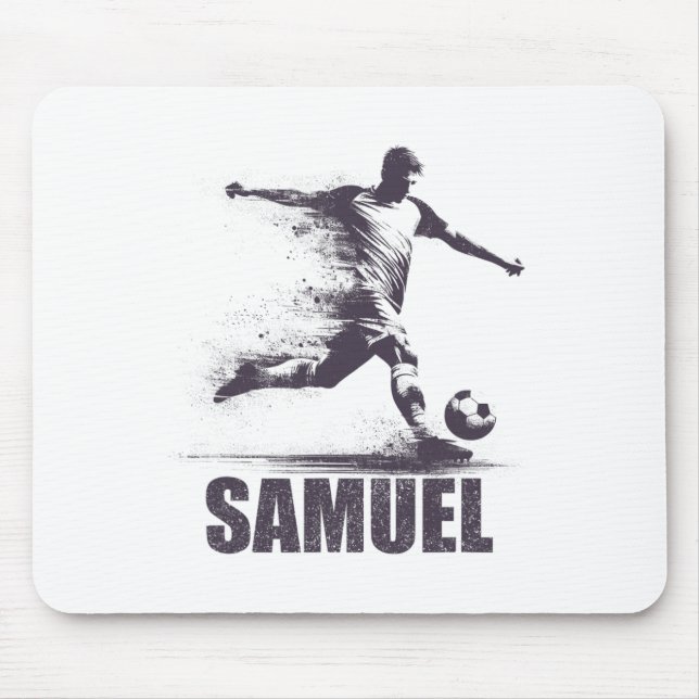 Alfombrilla De Ratón Samuel Soccer Boys Personalized First Name Samuel  (Frente)