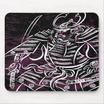 Samurai del shogún - línea blanca Mousepad de la