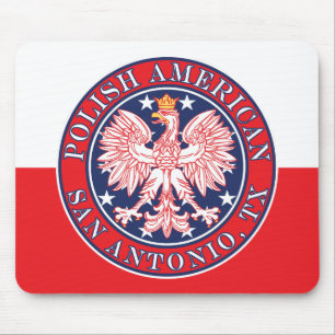 Alfombrilla De Ratón San Antonia Texas Águila Polaca Americana