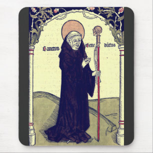 Alfombrilla De Ratón San Benito de Nursia Patrono de Europa Católico