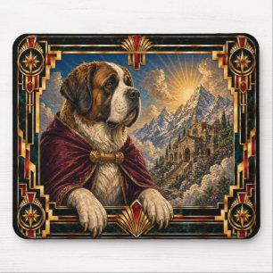 Alfombrilla De Ratón San Bernardo, perro Art Deco
