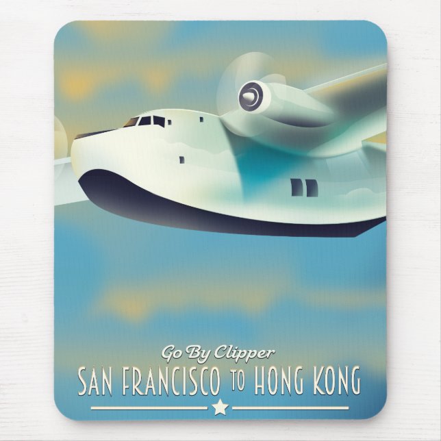 Alfombrilla De Ratón San Francisco a Hong Kong por clipper (Frente)