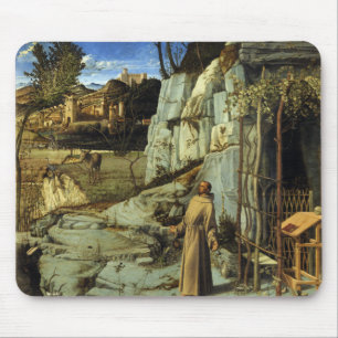 Alfombrilla De Ratón San Francisco en el desierto, por Giovanni Bellini