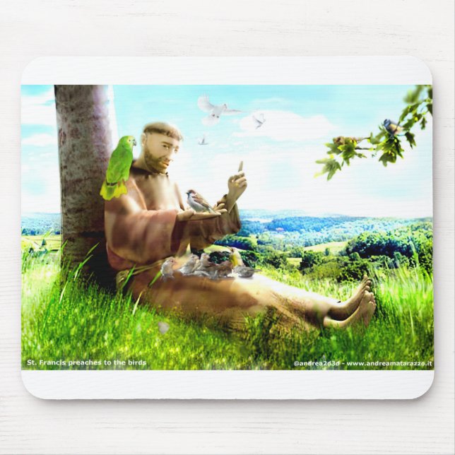 Alfombrilla De Ratón San Francisco y los sermonederos de los pájaros (Frente)