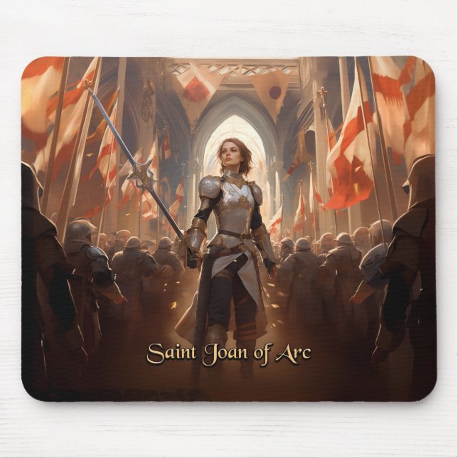 Alfombrilla De Ratón San Juana de Arco Mousepad, cristiano #29 (Frente)