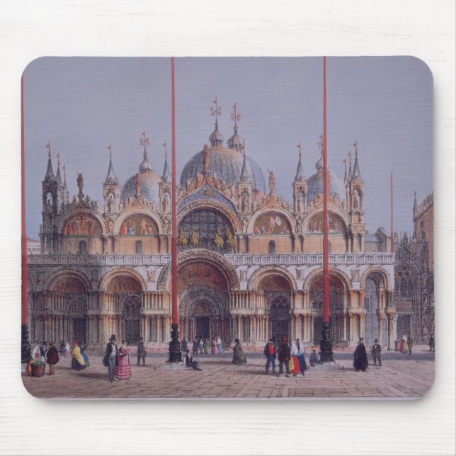 Alfombrilla De Ratón San Marco, Venecia, grabada por Brizeghel (litho) (Frente)