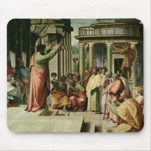 Alfombrilla De Ratón San Pablo que predica en Atenas (dibujo animado