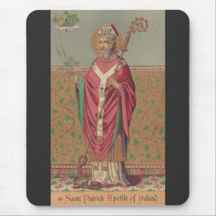 Alfombrilla De Ratón San Patricio de Irlanda Arte Céltico Sagrado