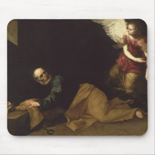 Alfombrilla De Ratón San Pedro liberó por un ángel, 1639
