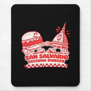 Alfombrilla De Ratón San Salvario Fassona Burger - Dibujo animado retro