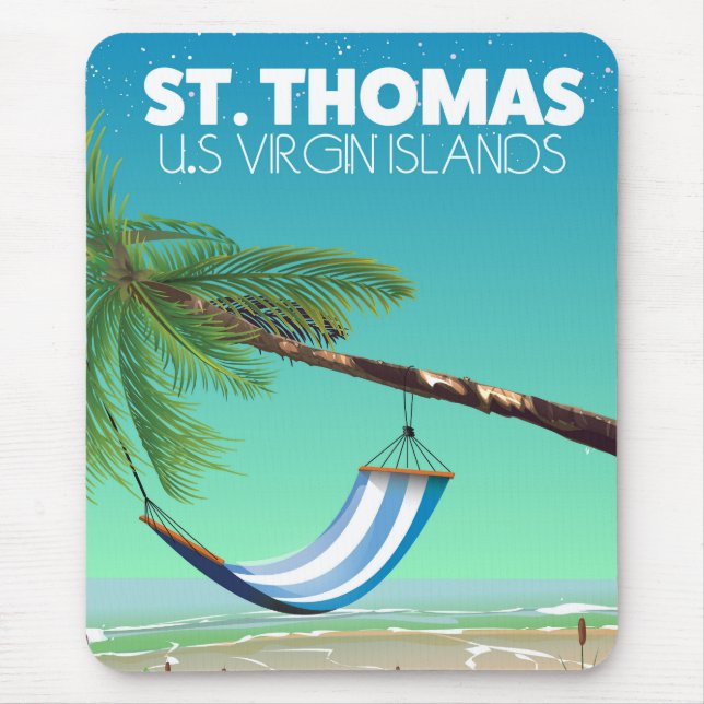 Alfombrilla De Ratón San Tomás Islas Vírgenes de EE. UU. (Frente)