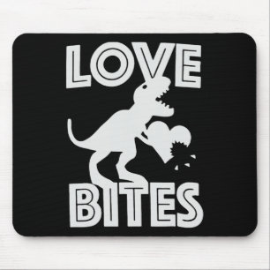 Alfombrilla De Ratón San Valentín de amor muerde dinosaurio