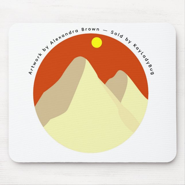Alfombrilla De Ratón Sand Dunes Amongst Orange Sky (Frente)