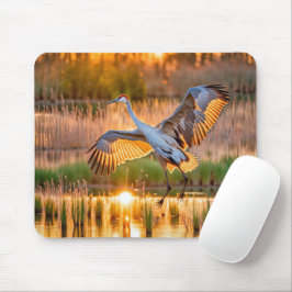 Alfombrilla De Ratón SandHill Crane Take-Off