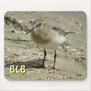 Alfombrilla De Ratón Sandpiper en la playa con tus iniciales Mouse Pad