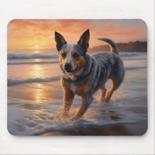 Alfombrilla De Ratón Sandy Paws Perro Ganadero Australiano en Puesta de