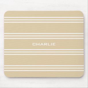 Alfombrilla De Ratón Sandy Stripes personalizado monogramo