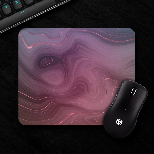 Alfombrilla De Ratón Sangria Strata | Moody Pink y Purple Luxe Agate (Subido por el creador)