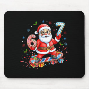 Alfombrilla De Ratón Santa 67 Meme Donut Patineta Feliz Navidad Niño