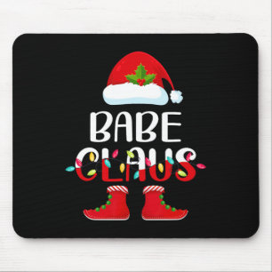Alfombrilla De Ratón Santa Babe Claus Elf Matching Family Group Christm