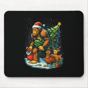 Alfombrilla De Ratón Santa Bigfoot Árbol de Navidad Pavo Reno Gracias