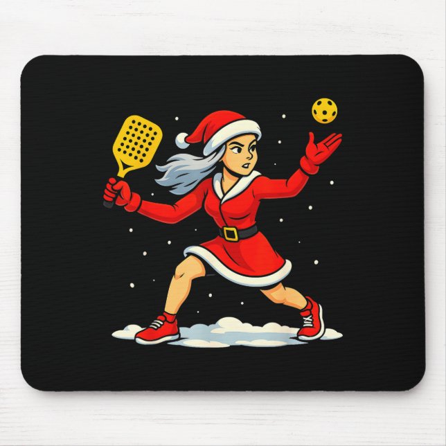 Alfombrilla De Ratón Santa Ckleball Player Christmas Snow Xmas Pajamas  (Frente)