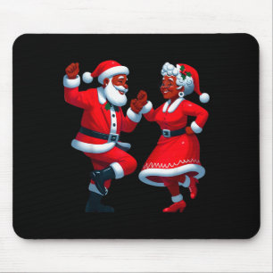 Alfombrilla De Ratón Santa Claus bailando negro afroamericano señora