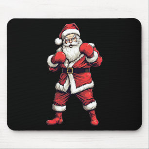 Alfombrilla De Ratón Santa Claus Boxeador Boxeo Kickboxing Navidad Xmas