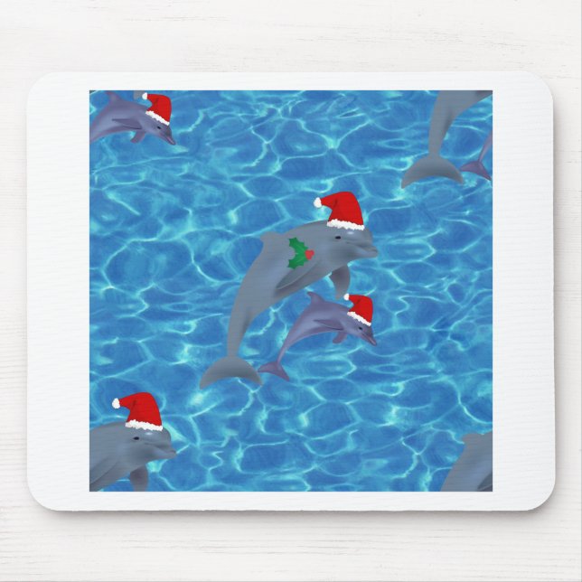 Alfombrilla De Ratón santa claus dolphins (Frente)