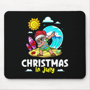 Alfombrilla De Ratón Santa Claus Navidad en Julio Celebración Verano V