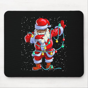 Alfombrilla De Ratón Santa Claus Navidades negros afroamericanos