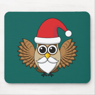 Alfombrilla De Ratón Santa Claus Owl