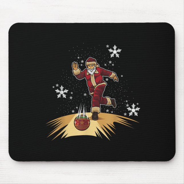 Alfombrilla De Ratón Santa Claus Plays Bowling - Xmas Gift For Your Bow (Frente)