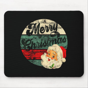Alfombrilla De Ratón Santa Claus Vintage Cara Feliz Navidad Antigua Mod