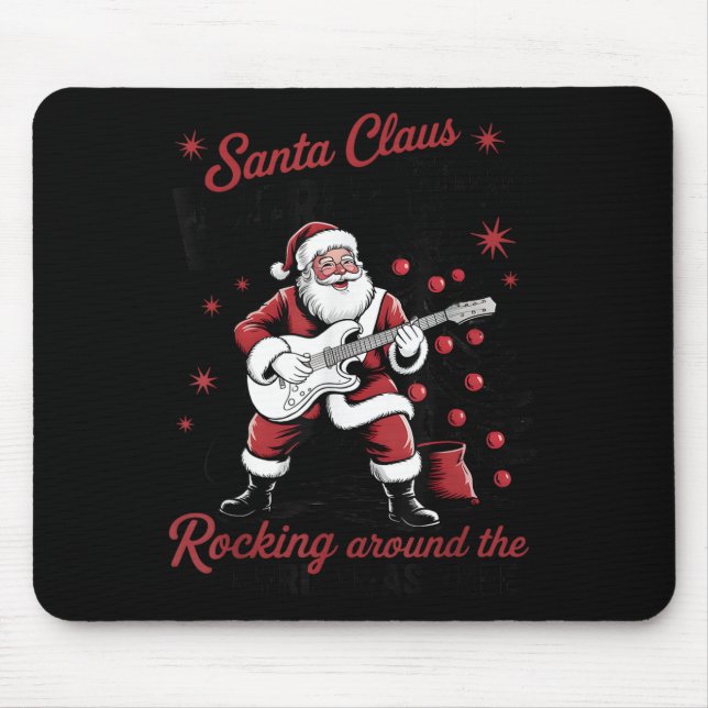 Alfombrilla De Ratón Santa Claus World Tour Rocking Around The Christma (Frente)