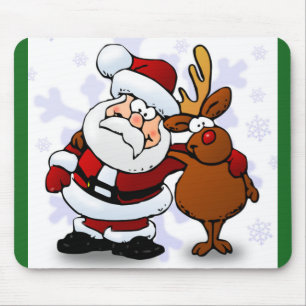 ALFOMBRILLA DE RATÓN SANTA CLAUS Y RUDOLPH