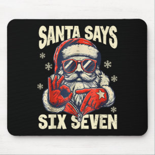 Alfombrilla De Ratón Santa Dice Seis Siete 6 7 Gen Z Meme Navidad Humor