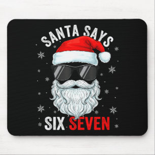Alfombrilla De Ratón Santa Dice Seis Siete Chicos Hombres Navidad Diver