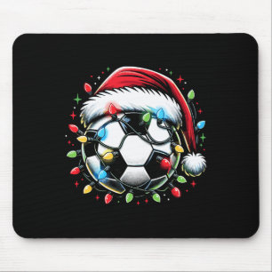 Alfombrilla De Ratón Santa Fútbol Amante De Navidad