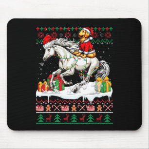 Alfombrilla De Ratón Santa Golden Retriever Rige Horse Navidades Swea