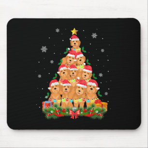 Alfombrilla De Ratón Santa Goldendoodle Perro Navidades Mascota Animal 