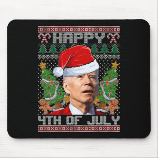 Alfombrilla De Ratón Santa Joe Biden Feliz 4 De Julio De Los Navidades