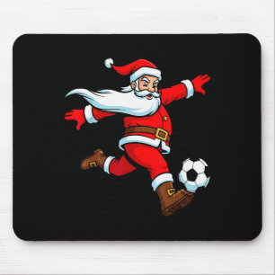 Alfombrilla De Ratón Santa Juega Fútbol Navidad Deportes Mujeres Hombre